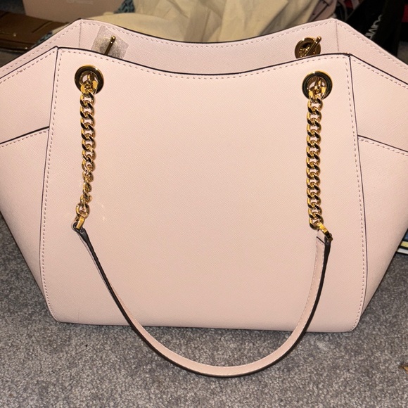 Michael Kors Blush Shoulder Bag with Gold Accents - Picture 3 of 8